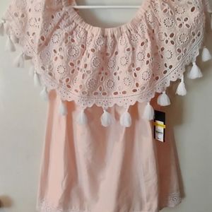 Around the shoulders Tan Top